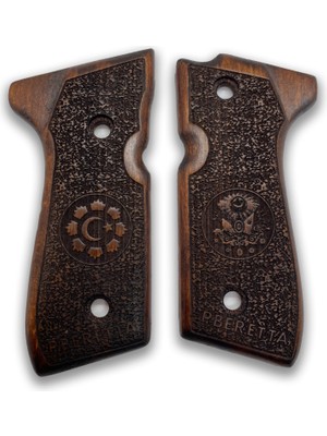 Zib Grips Silah Kabzası - Girsan Yavuz 16, Beretta F92 ile Uyumlu - Koyu Kahverengi Renk - BRTF92CV028
