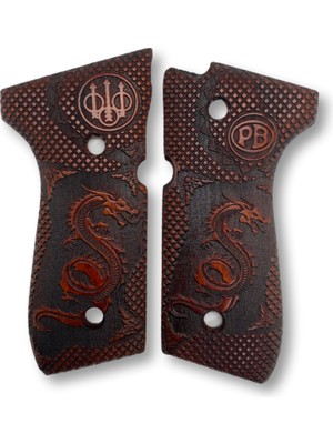 Zib Grips Silah Kabzası - Girsan Yavuz 16, Beretta F92 ile Uyumlu - Meşe Renk - BRTF92MS015