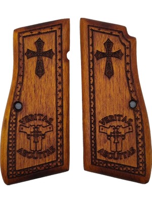 Zib Grips Silah Kabzası - Zig 14, Browning Hp, High Power 14, Dik Kasa, Browning Halkalı (Halka Için Kesim Yaptırmak Için Mesaj Atın), Halkasız ile Uyumlu - Meşe Renk - BRWHPMS006