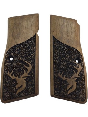 Zib Grips Silah Kabzası - Zig 14, Browning Hp, High Power 14, Dik Kasa, Browning Halkalı (Halka Için Kesim Yaptırmak Için Mesaj Atın), Halkasız ile Uyumlu - Açık Kahverengi Renk - BRWHPUC031