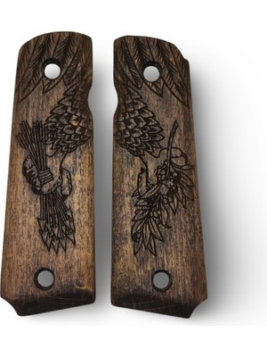 Zib Grips Silah Kabzası - Colt 1911, Girsan Mc 1911 ile Uyumlu - Açık Kahverengi Renk - CLT1911UC016