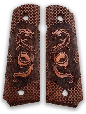 Zib Grips Silah Kabzası - Colt 1911, Girsan Mc 1911 ile Uyumlu - Meşe Renk - CLT1911MS035