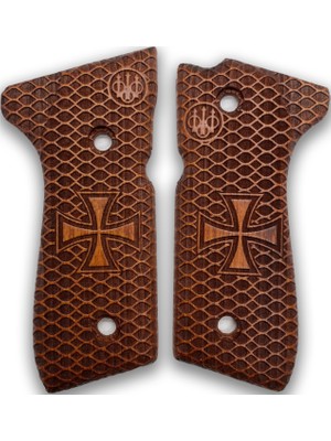 Zib Grips Silah Kabzası - Girsan Yavuz 16, Beretta F92 ile Uyumlu - Meşe Renk - BRTF92MS003