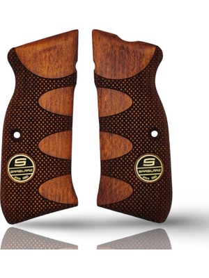 Zib Grips Silah Kabzası - Sarsılmaz Kılınç 2000 Mega, K11 ile Uyumlu - Meşe Renk - Metal Logolu - SRSMEGAMS005L1