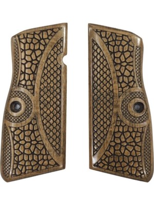 Zib Grips Silah Kabzası - Zig 14, Browning Hp, High Power 14, Dik Kasa, Browning Halkalı (Halka Için Kesim Yaptırmak Için Mesaj Atın), Halkasız ile Uyumlu - Açık Kahverengi Renk - BRWHPUC017