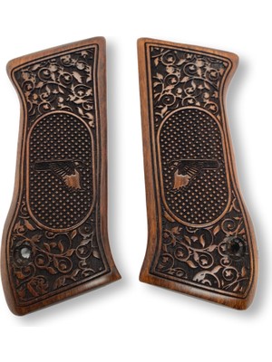 Zib Grips Silah Kabzası - Jericho 941, 941F, 941S, 941 Fs ile Uyumlu - Koyu Kahverengi Renk - JR941CV005