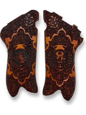 Zib Grips Silah Kabzası - Luger P08, 1917 Parabellum ile Uyumlu - Tütün Renk - LGRP08TN006