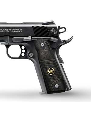 Zib Grips Silah Kabzası - Colt 1911, Girsan Mc 1911 ile Uyumlu - Siyah Renk - Metal Logolu - CLT1911SY097L1