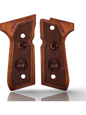 Zib Grips Silah Kabzası - Girsan Yavuz 16, Beretta F92 ile Uyumlu - Meşe Renk - BRTF92MS055