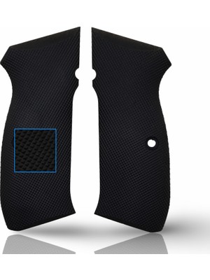 Zib Grips Silah Kabzası - Cz 75, Canik 55, S120, L120 ile Uyumlu - Siyah Renk - Polimer Malzemesinden Yapılma - POCZ75SY003