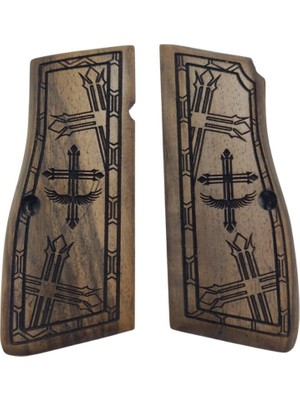 Zib Grips Silah Kabzası - Zig 14, Browning Hp, High Power 14, Dik Kasa, Browning Halkalı (Halka Için Kesim Yaptırmak Için Mesaj Atın), Halkasız ile Uyumlu - Açık Kahverengi Renk - BRWHPUC007