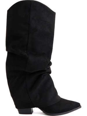 Enodia Siyah Uzun Körüklü Çizme