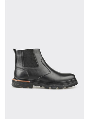 Elle Siyah Deri Erkek Günlük Bot