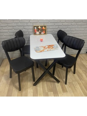 Bambeds Mobilya Yemek Masası Takımı 70X110 4lü Sandalye