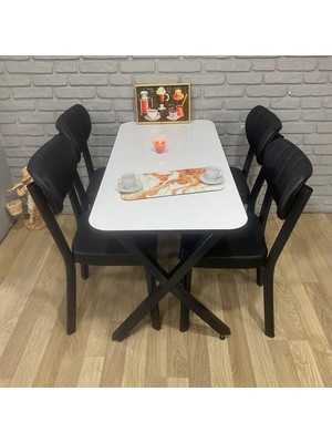 Bambeds Mobilya Yemek Masası Takımı 70X110 4lü Sandalye