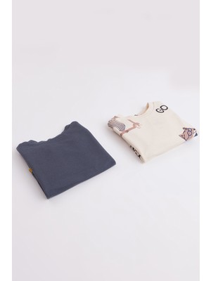 Harika Kids Erkek Çocuk 2'li Paket Basic Sweatshirt