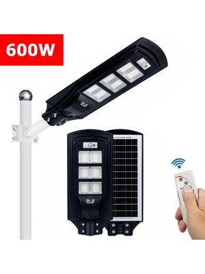 DLS 600W Solar Güneş Enerjili LED Bahçe Aydınlatma Lambası ABS Malzemeden Profesyonel Dış Mekan