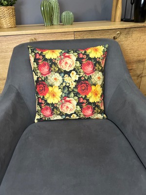 Angel's Collection Çiçekli Kırlent Kılıfı 2 Tane