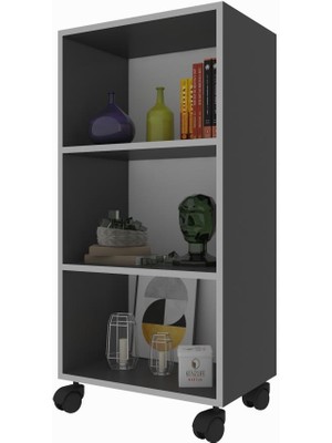 Kenzlife mutfak dolabı raziye 108*050*030 gri tekerlekli banyo evrak ofis ayakkabılık kiler