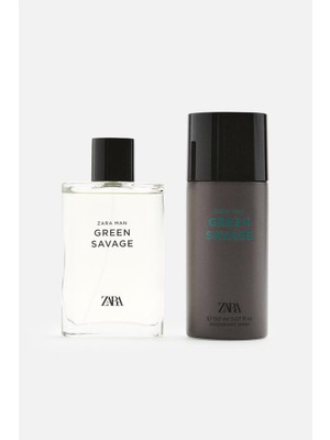 Zara Man Green Savage EDT 90 ml + Deodorant Spray EDC 150 ml Erkek Parfüm Seti