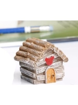 Morlalem 4,3cm Ev Ahşap Teraryum Evi Kalp Silikon Kalıp K-286