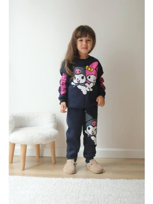 2kids2mom Kuromi Karekter Baskılı Şardonlu Pamuklu Alt Üst Takım