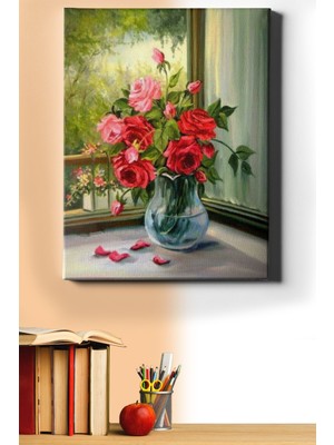 WebStyle Gül Yaprakları Sayılarla Boyama Seti Kasnaklı 40 x 50 cm