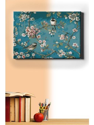 WebStyle Sayılarla Boyama Seti Kasnaklı Bahar Dalı 40 x 50 cm