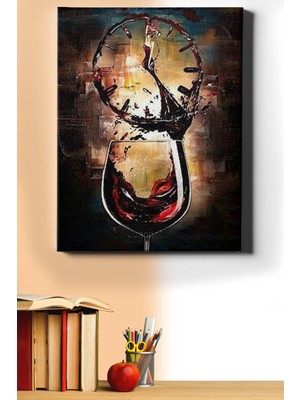WebStyle Sayılarla Boyama Seti Çerçeveli Kasnaklı Şarap ve Zaman 50 x 65 cm