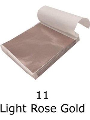 Profisher Varak Kaplama Yaprak Metalik Folyo 9X9CM 10LU Paket 11 Light Rose Gold R5799F-11