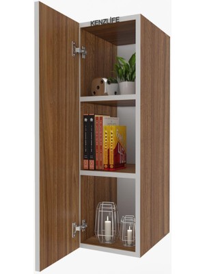 Kenzlife mutfak dolabı irem  090.030.32 cvz  2 raflı kapaklı  ofis banyo kiler evrak kitaplık