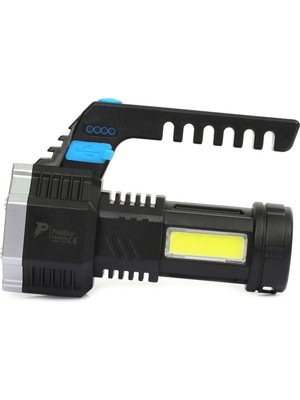 Peak Star USB Şarj Göstergeli Şarj Edilebilir 7*xpe +Led El Feneri