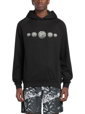 Reebok Hoopwear Siyah Erkek Kapüşonlu Sweatshirt Düz Desenli Rahat Kesim Sezonluk Ürün