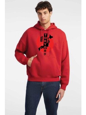 Baskılı Kapşonlu 3 Iplik Sweatshirt FM1.113KÖ