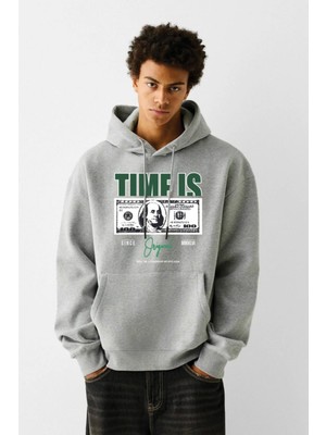 Baskılı Kapşonlu Sweatshirt FM1.103GÖ