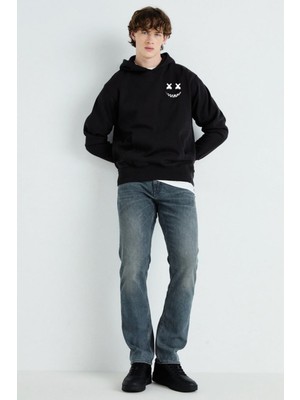 Baskılı Kapşonlu Sweatshirt FM1.102SÖ