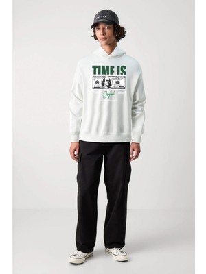 Baskılı Kapşonlu Sweatshirt FM1.103BÖ