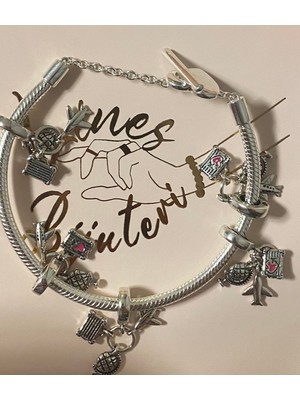 Hector Co Jewellery Uçak, Dünya Küresi ve Bavul Sallantılı Charm