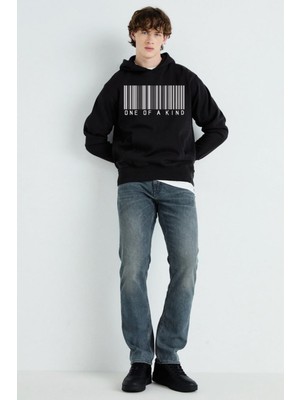Abfa Store Baskılı Kapşonlu 3 Iplik Sweatshirt FM1.116SÖ