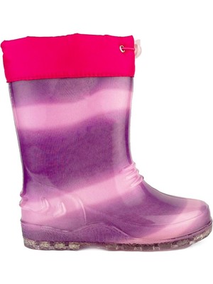Mor Pembe Kız Çocuk Yağmur Çizmesi