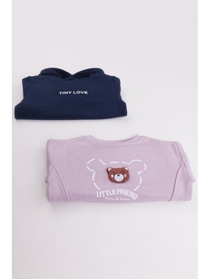 Harika Kids Kız Çocuk 2'li Paket Basic Sweatshirt