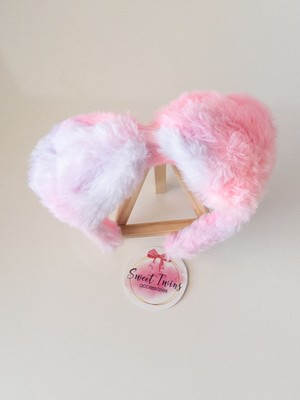 Sweet Twins Accessories Peluş Fiyonk Çocuk Tacı Renkli  Çocuk Taç