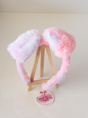 Sweet Twins Accessories Peluş Fiyonk Çocuk Tacı Renkli  Çocuk Taç