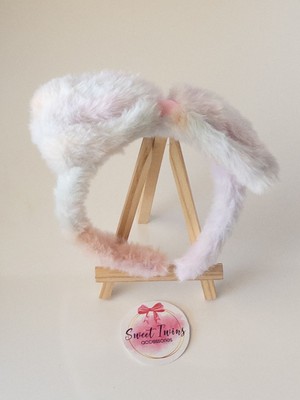 Sweet Twins Accessories Peluş Fiyonk Çocuk Tacı Renkli  Çocuk Taç