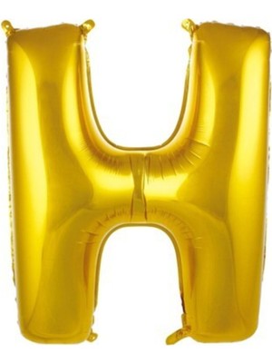 İkm Balon Folyo Balon H Harfi Gold Renk - H Harf Balon - Harf Folyo Balon 100 cm Gold Balon