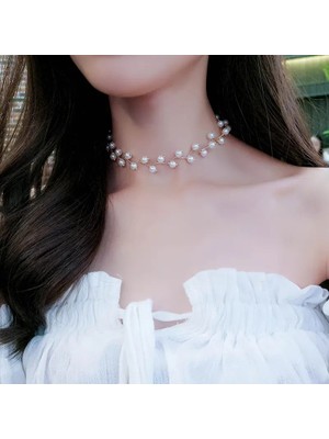 Lovisa Accessories El Emeği Inci Kolye, Choker Inci Boncuk Kolye