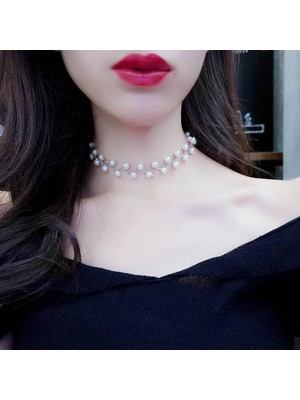 Lovisa Accessories El Emeği Inci Kolye, Choker Inci Boncuk Kolye