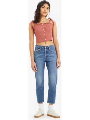 Levi's 501 Kadın Pamuklu Regular Fit Cropped Jeans Kot Pantolon A7739-0015