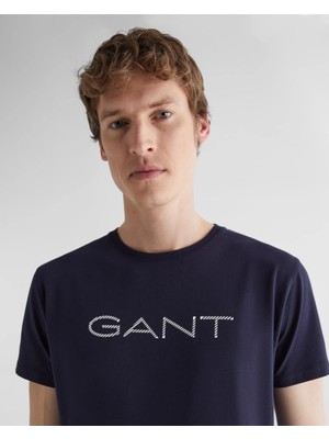 Gant Erkek Bisiklet Yaka Logolu T-Shirt