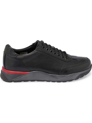 Siyah Deri Erkek Sneaker - E24S1AY57144-A23